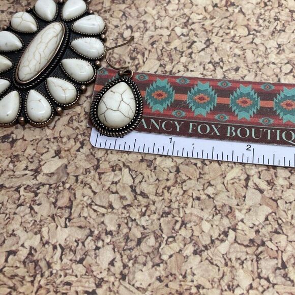 Western SQUASH BLOSSOM COPPER BUFFALO NECKLACE EARRING SOUTHWEST Set Bracelet Ne - Picture 16 of 16